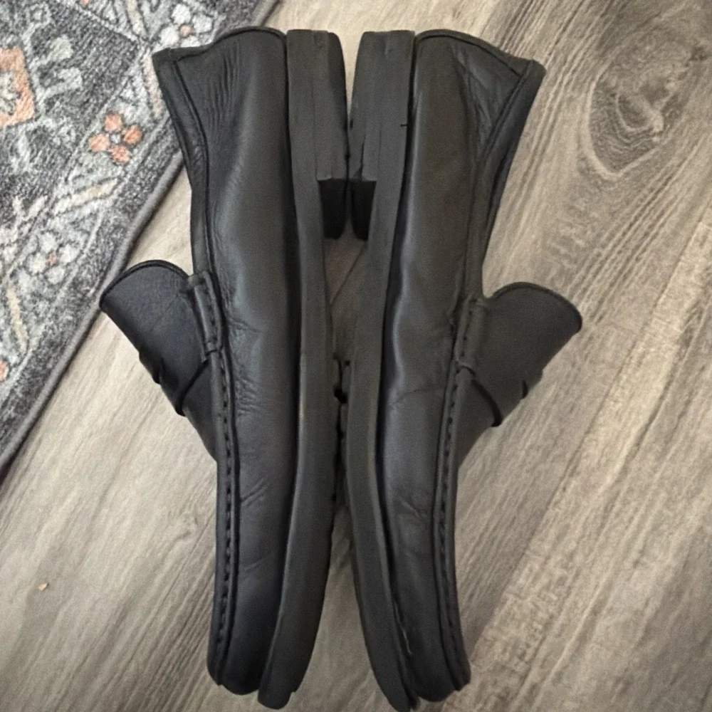 To Boot New York Adam Derrick Black Leather Slip-On Loafers Men's Size 9 Italy